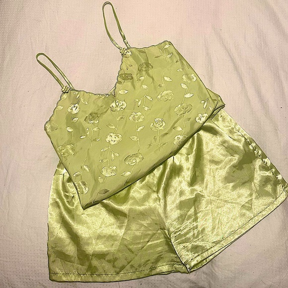 90’s Vintage Satin PJ Set - Picture 1 of 3